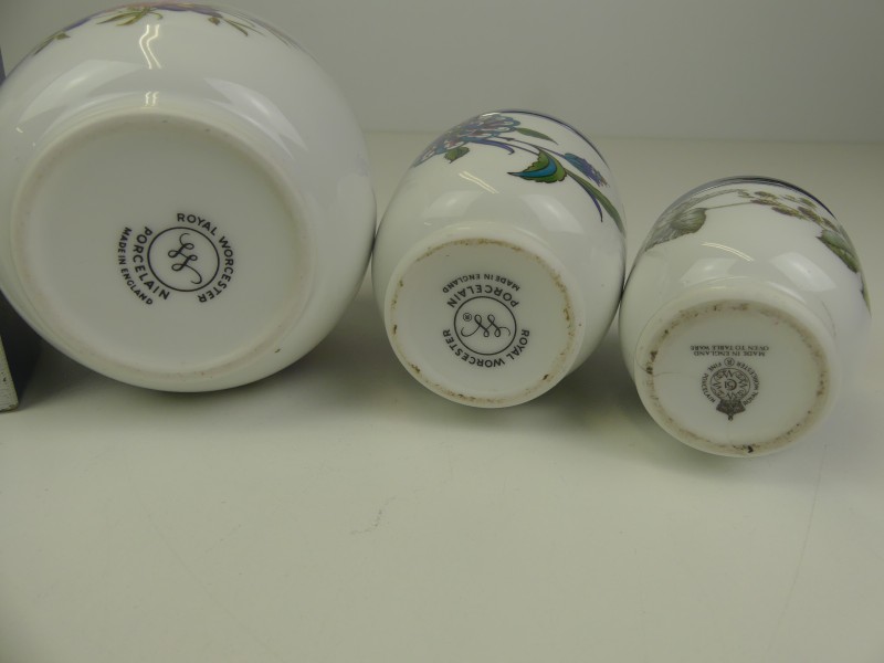 4 Vintage Egg Coddler's Royal Worcester