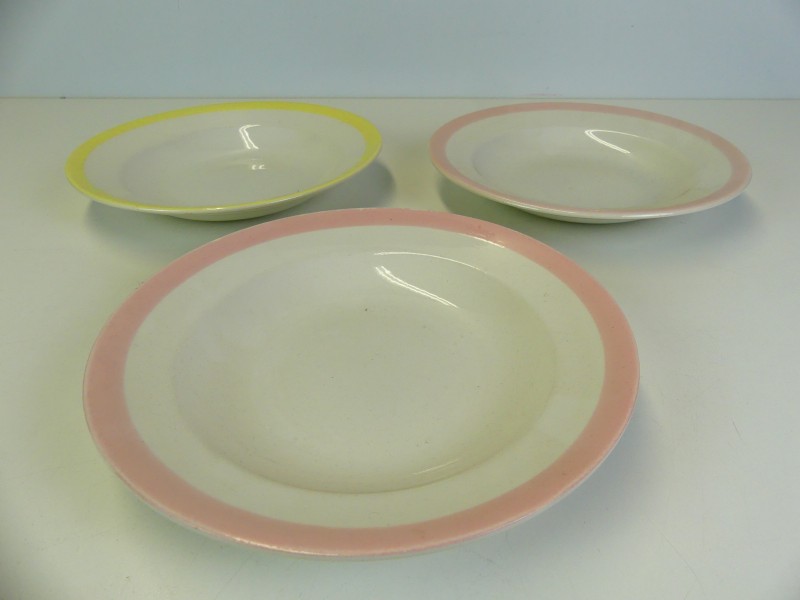 Vintage pastel Boch serviesonderdelen