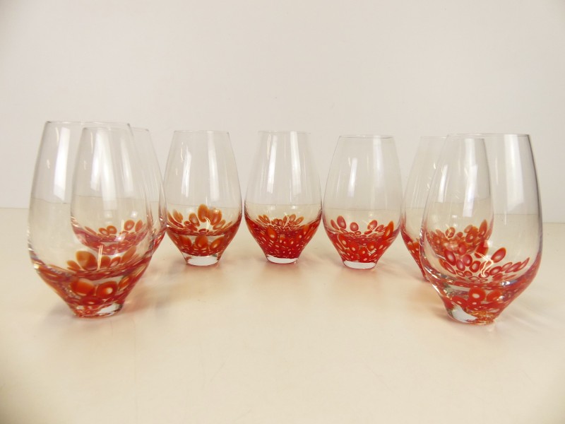 Lot vintage drinkglazen - Murano stijl