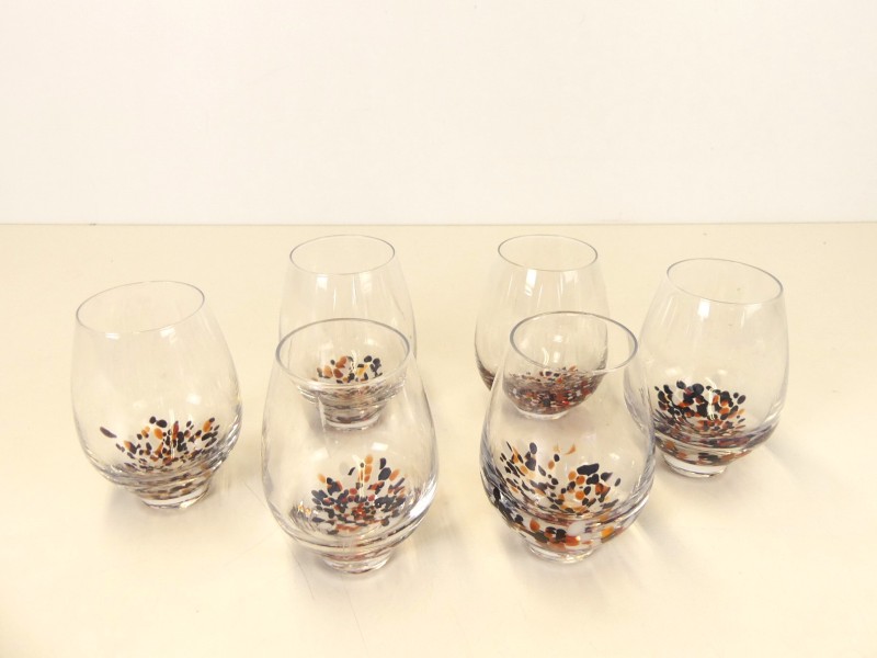 Lot vintage drinkglazen - Murano stijl