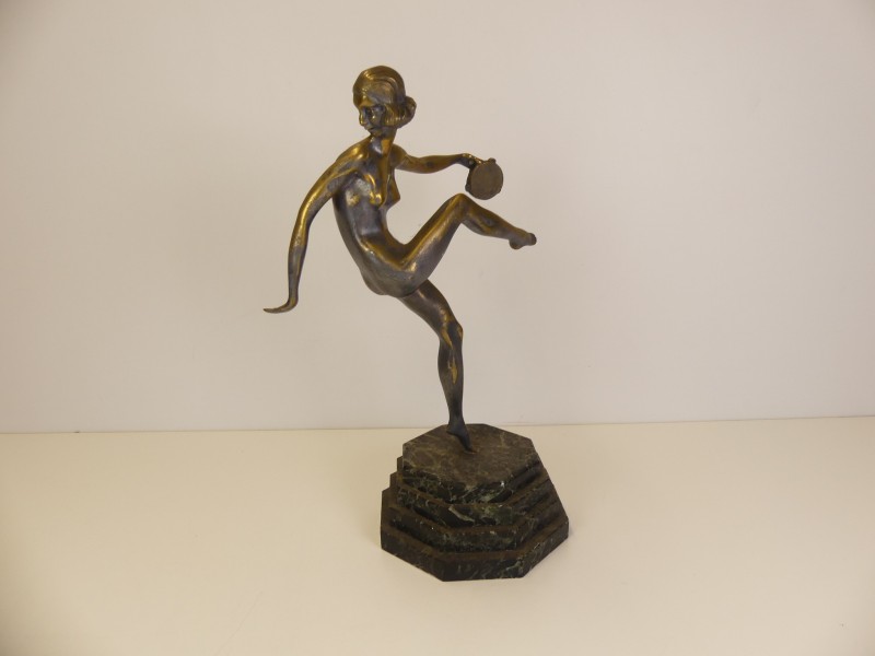 Art Deco bronzen sculptuur danseres