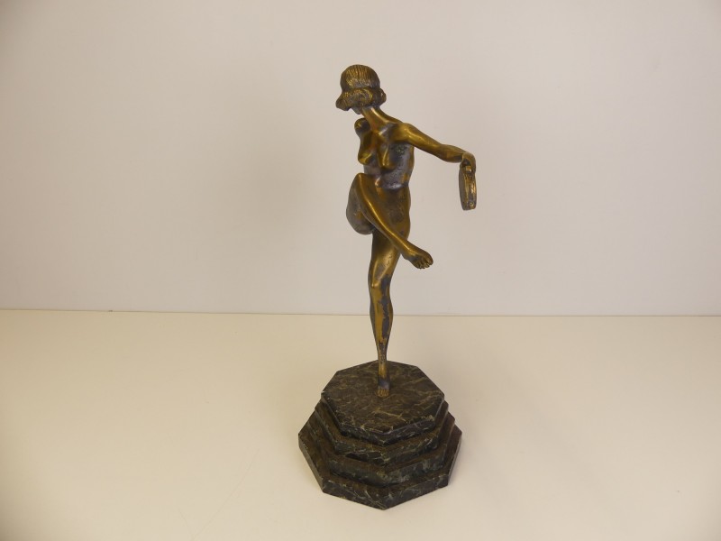 Art Deco bronzen sculptuur danseres