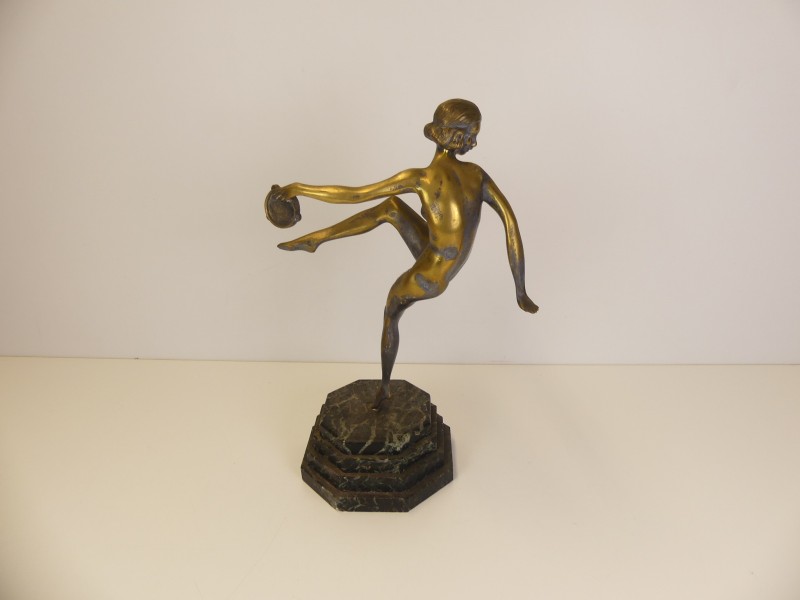 Art Deco bronzen sculptuur danseres