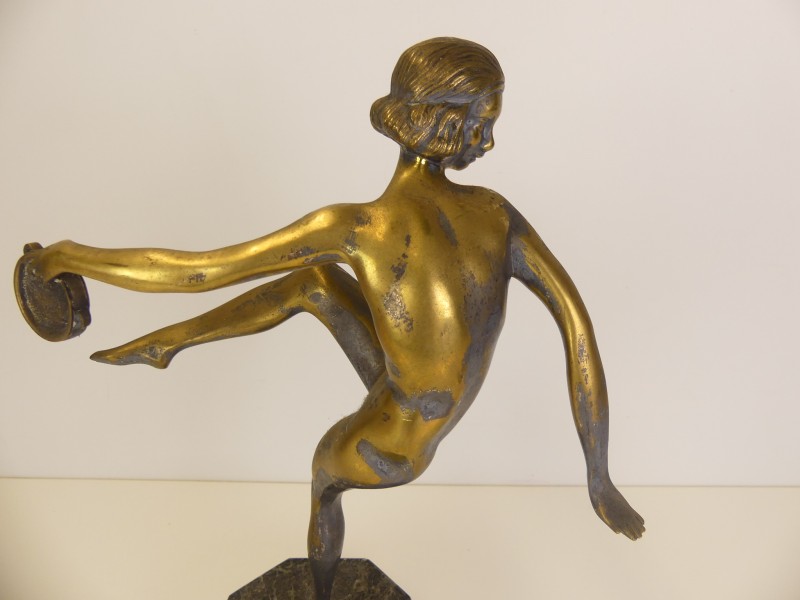 Art Deco bronzen sculptuur danseres