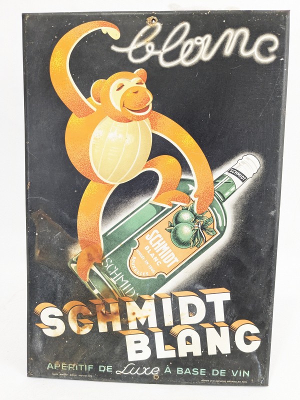 Blikken Reclamebord Likeur Witte Schmidt [1930's]