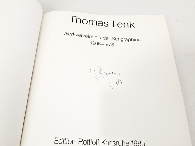 Thomas Lenk: Werkverzeichnis der Serigraphien, 1965-1975 [Gesigneerd]