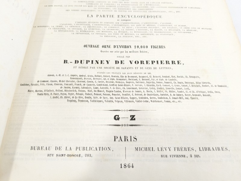 DICTIONNAIRE Français illustré [ 1864]