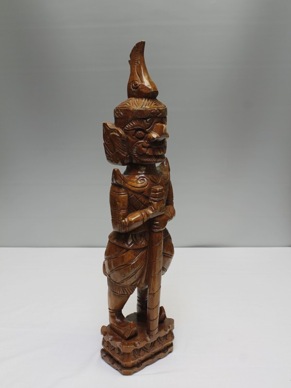 Etnische decoratie: Houten Thai Yaksha beeld (Art. 882)