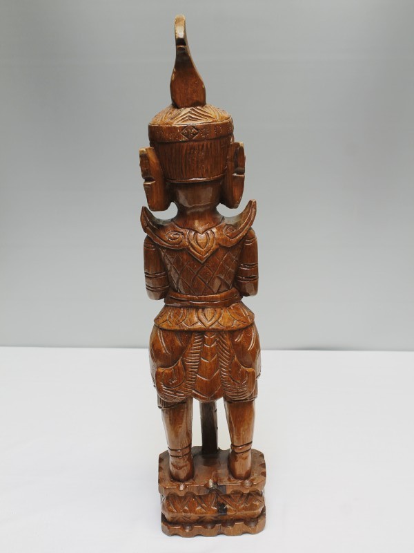 Etnische decoratie: Houten Thai Yaksha beeld (Art. 882)