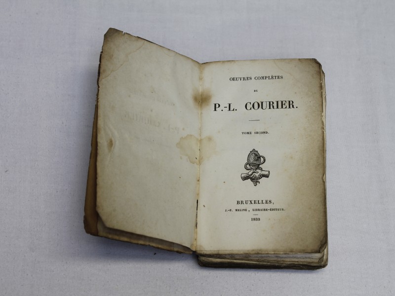 Antiquariaat: "Oeuvres complètes de P.L. Courier- 1833 (Art. 874)