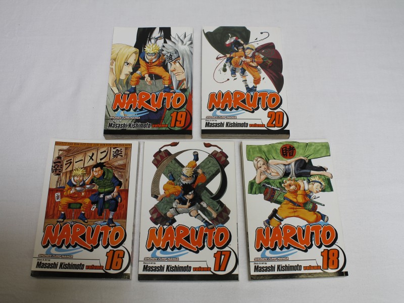 "Naruto"- Manga- Volume 16 t/m 20 by  Masashi Kishimoto (Art. 892)