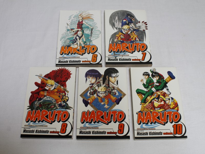 "Naruto"- Manga- Volume 6 t/m 10 by  Masashi Kishimoto (Art. 890)