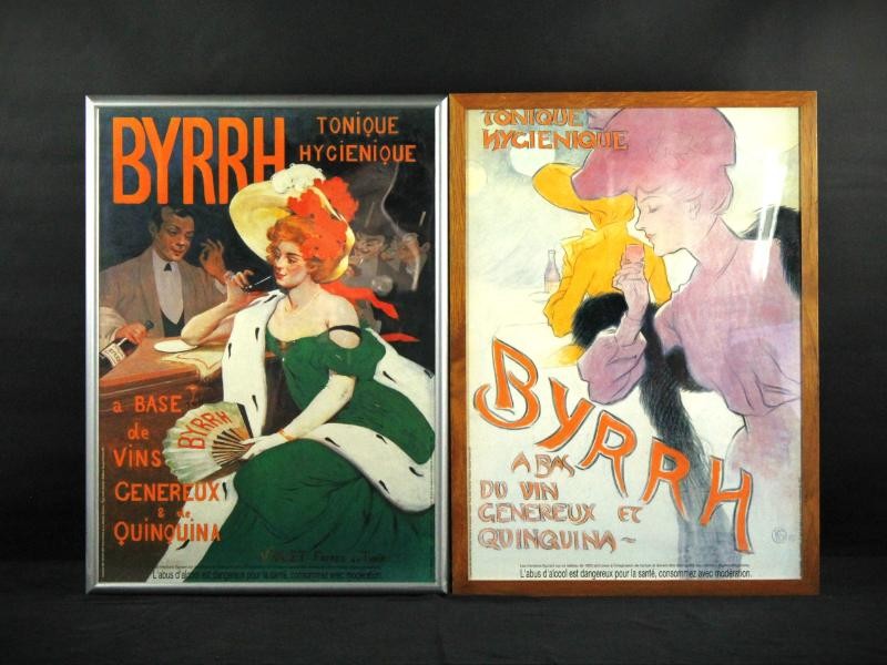 2 Knappe vintage reclameaffiches BYRRH - Tonique Hygenique