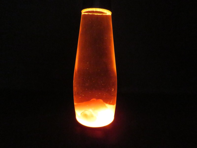 Oranje lavalamp + 1 jaar garantie