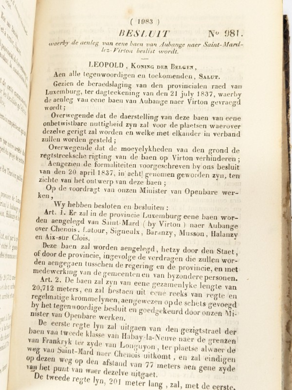 Bulletin officiel des lois et arrêtés royaux de la Belgique [1840]