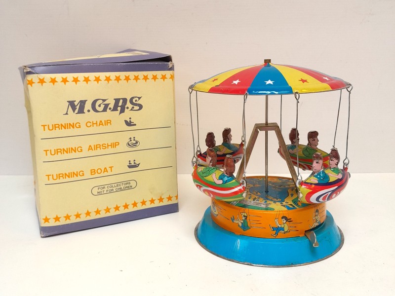 Vintage metalen speelgoeddraaimolen - M.G.R.S.