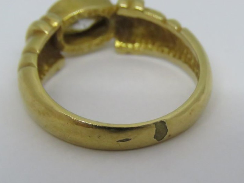 Gouden ring met zirkoon 18K