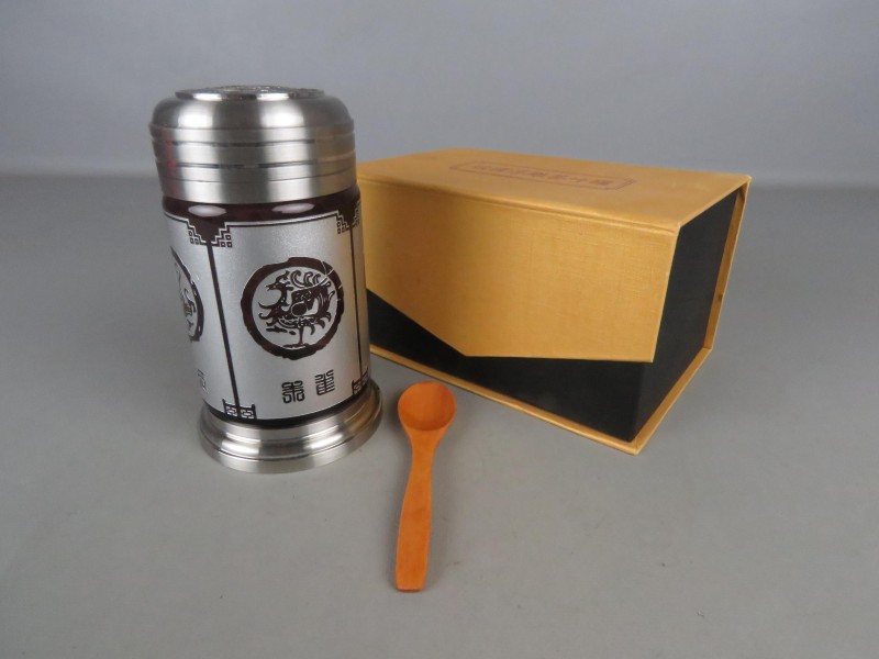 Oosterse thee container in originele doos