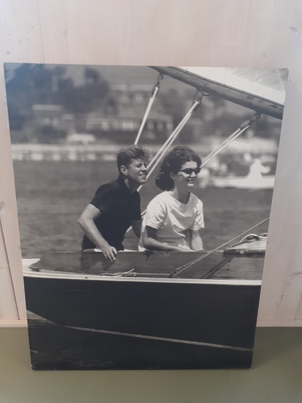 John F Kennedy en Jacqueline canvas + Privé weekblad