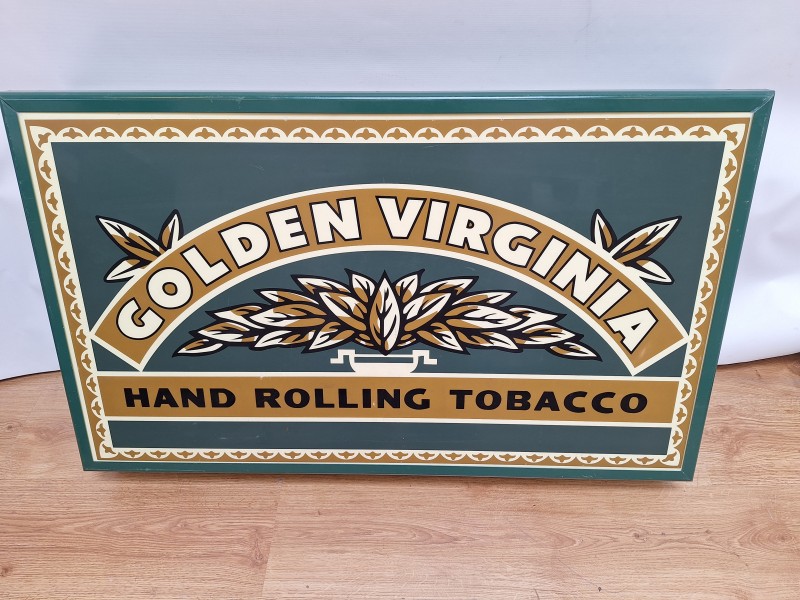 vintage lichtreclame: Golden Virginia - Tabacco