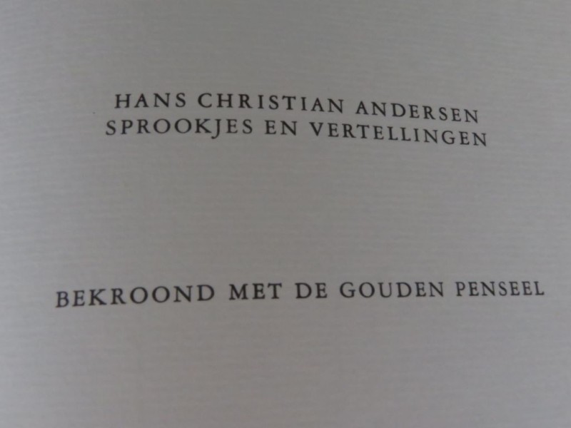 Hardcover sprookjes en vertellingen boek  "Hans Christian Andersen" 1975 vijfde druk