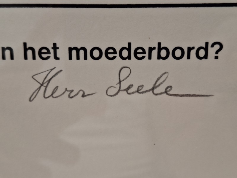 Gesigneerde en genummerde cartoon van Herr Seele