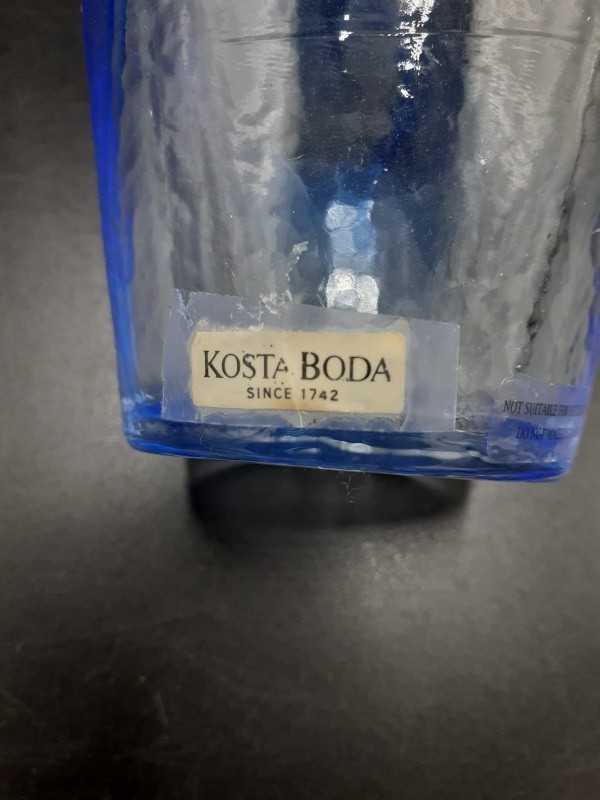 Kosta Boda Mine tumbler blauw glas