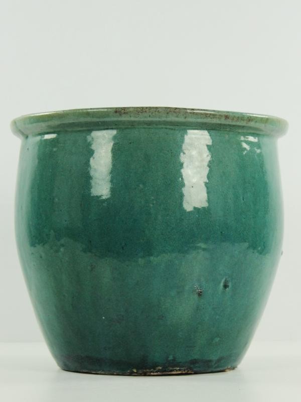 XXXL - 2 Knappe cache-pots turquoise en groen