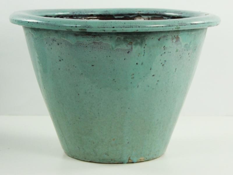 XXXL - 2 Knappe cache-pots turquoise en groen