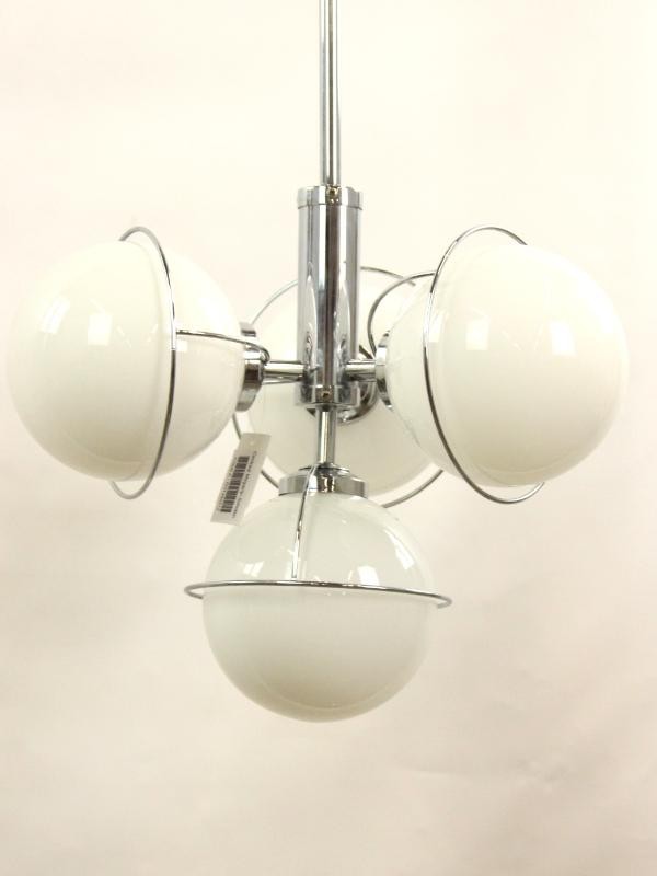 Vintage stijl hanglamp met 4 melkglazen bollen - Massive