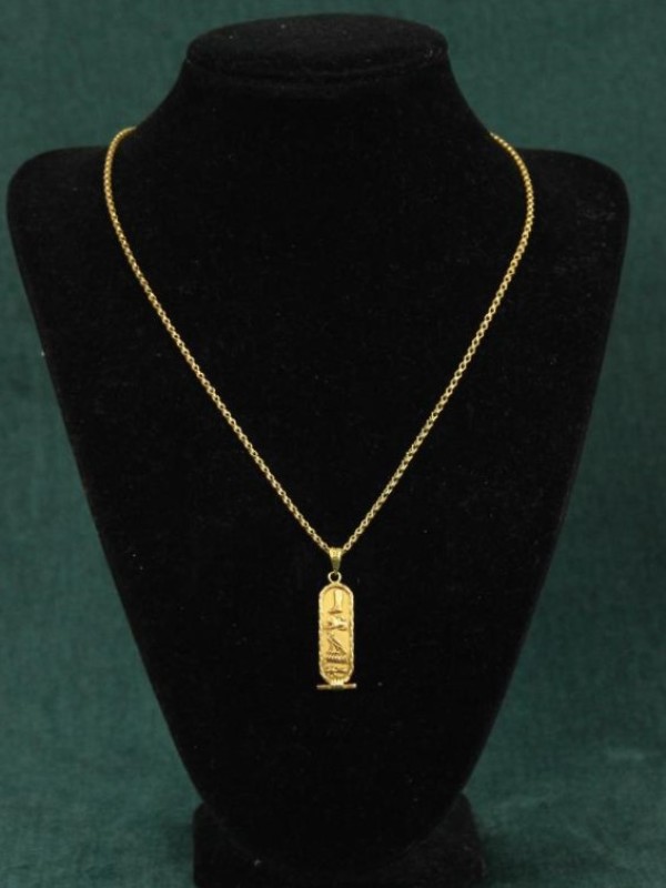 18k gouden Egyptische hanger met ketting