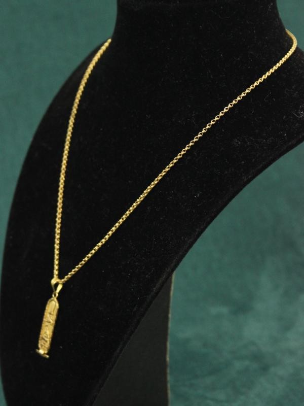 18k gouden Egyptische hanger met ketting