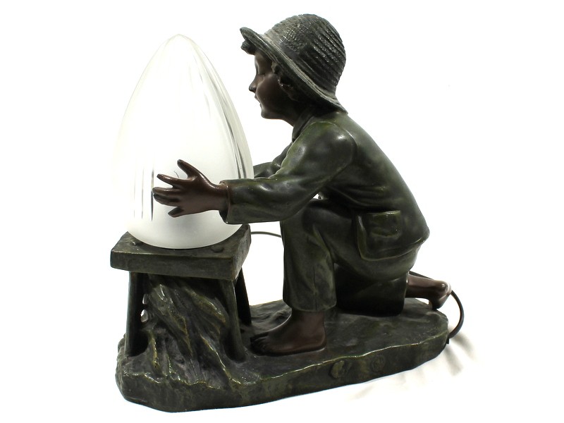 Art Nouveau sculptuur/lamp - Aristide de Ranieri