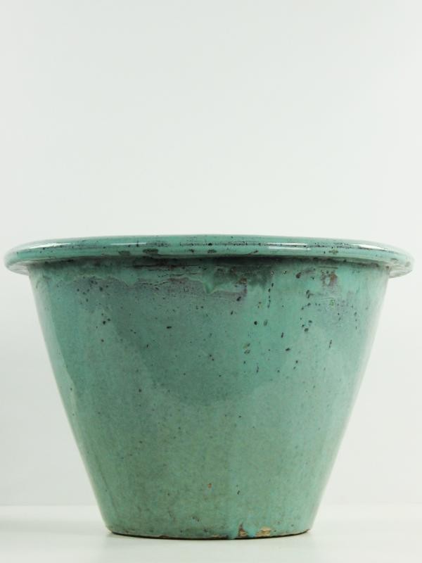 XXXL - 2 Knappe cache-pots turquoise en groen