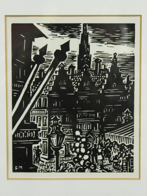 2 Houtsnedes Antwerpen & Gent - Frans Masereel (1889-1972)