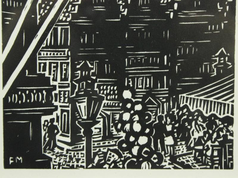 2 Houtsnedes Antwerpen & Gent - Frans Masereel (1889-1972)