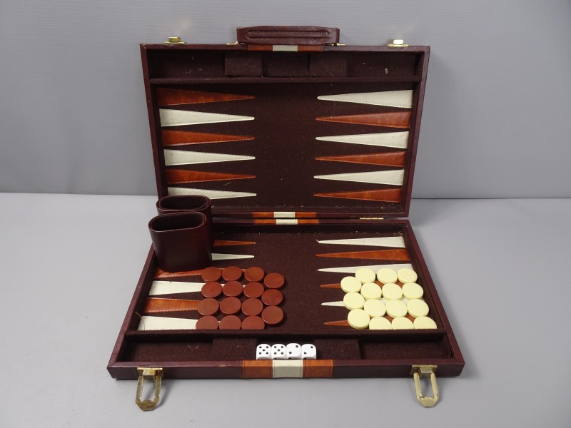 Backgammon speelkoffer