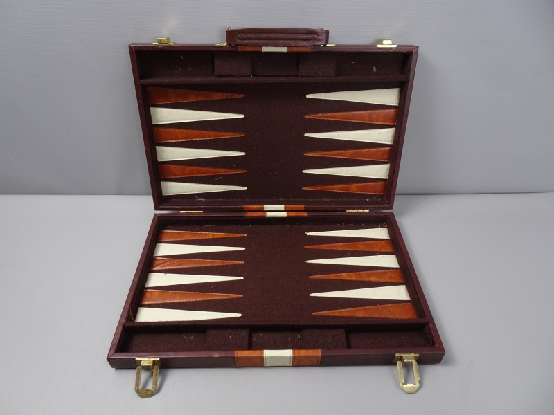 Backgammon speelkoffer