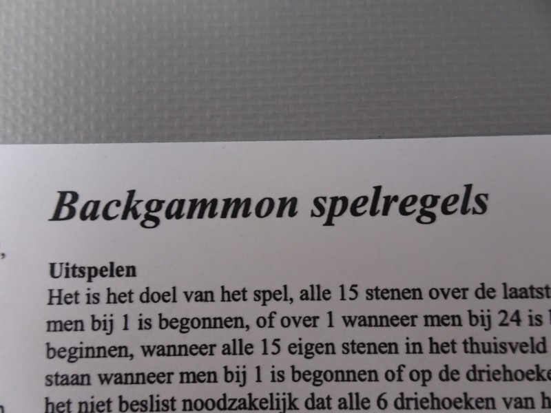 Backgammon speelkoffer