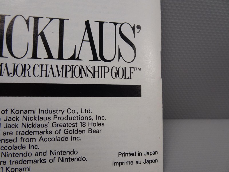 NES Jack Nicklaus golf spel (compleet)