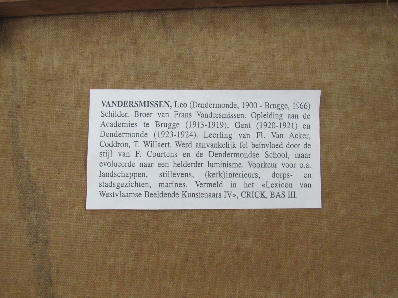 Schilderij Leo Vandersmissen ( 1900 - 1966 )