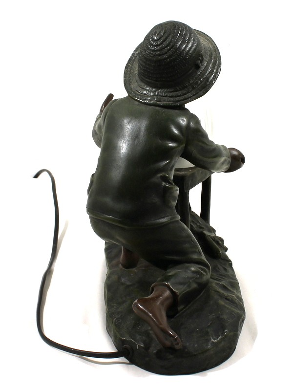 Art Nouveau sculptuur/lamp - Aristide de Ranieri