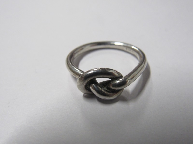 ring met gevlochten knoop - 925