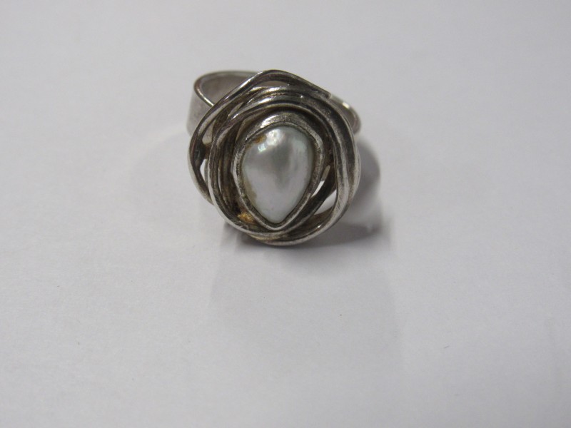 ring met parel - 925