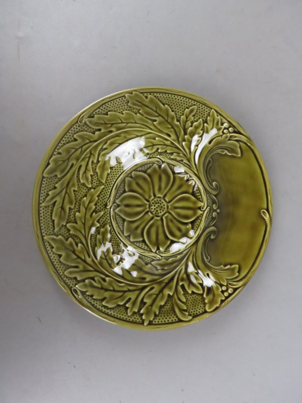 Vijf vintage Franse majolica artisjokborden