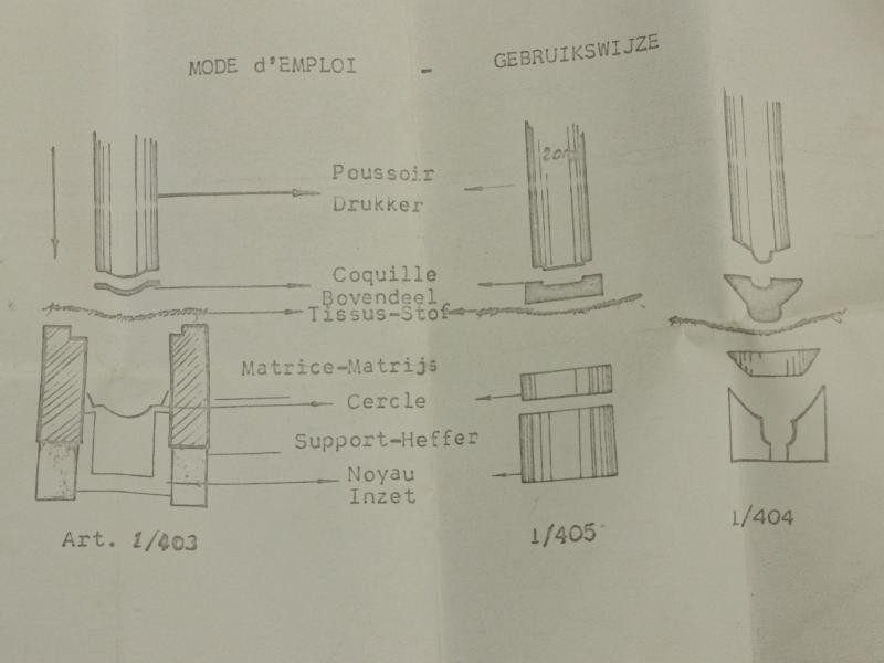 Fourniturendoos + vintage knopenpers A. Gruwier + vele benodigdheden