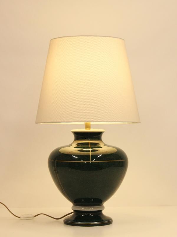 Drimmer Groene Glazuren Lamp met Verguld Motief