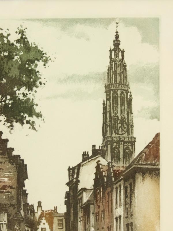 2 Grafieken met Antwerpse taferelen - Roger Hebbelinck (1912-1987)