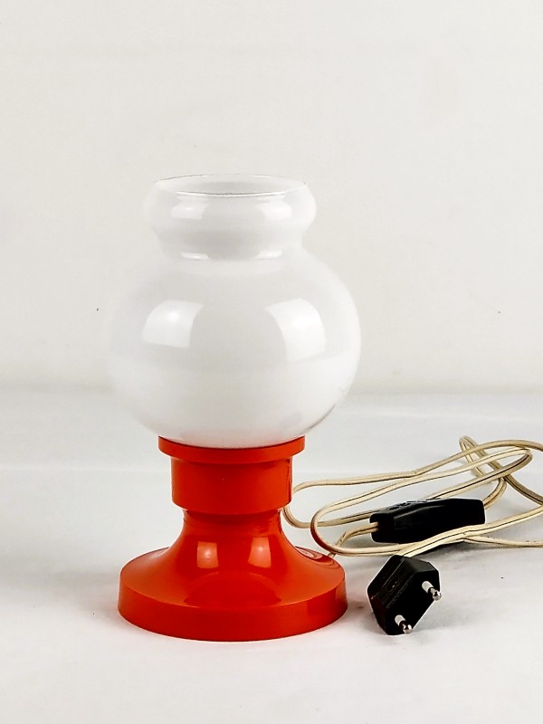 Vintage oranje Space Age tafellampje
