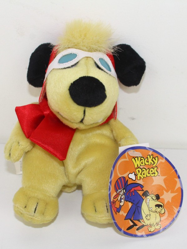 Vintage PlaybyPlay knuffels - Wacky Races Muttley en Crach Bandicoot